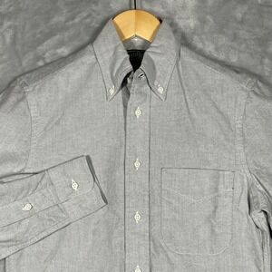 Gitman Bros Vintage Oxford Button Down Shirt Gray Classic Fit Made in USA XS